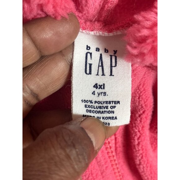Baby GAP 4T Pink Fleece Hooded Vest - Picture 5 of 7